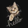 Hallo Schattige Kat, Mieke, Opvallend T-shirt, Zwart, Maat Productafbeelding-voorbeeld 3