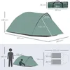 Outsunny Zelt für 2 Personen 190T Campingzelt mit Heringen Produktbild-Vorschau 3