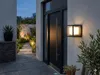 LED Außenwandleuchte Schwarz, 17x15cm Produktbild-Vorschau 5