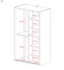 MR GROUP Garderobenschrank GRID 100cm Garderobe Spiegel Produktbild-Vorschau 4