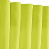 A close-up view of several folded green curtains. Produktbild-Vorschau