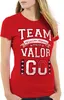 style3 Team Rot Valor Damen T-Shirt Wagemut Feuer, Produktbild-Vorschau 1