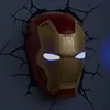 Marvel Avengers Iron Man Maske 3D-Wandlicht mit Wandsticker Produktbild-Vorschau 5
