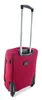 A red suitcase with a telescopic handle and wheels, shown from a slightly elevated rear-side angle against a white background. Náhled obrázku produktu