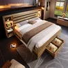Doppelbett Massivholzbett 180×200cm, Stauraumbett Produktbild-Vorschau 7