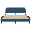 vidaXL Struttura letto con testiera "Dover" blu 120x200 cm Anteprima dell’immagine prodotto 4