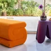 sweeek - Design Bank mit Bouclé-Bezug 1-2 Plätze - Orange Produktbild-Vorschau 3