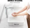 A person washing their hands in a modern rectangular vessel sink, demonstrating its depth and splash-minimizing design. Anteprima dell’immagine prodotto