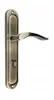 A single door handle with a backplate, shown against a white background. Produktbild-Vorschau