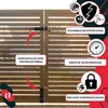 KOTARBAU® Torriegel 280mm Links mit Vorhängeschloss Produktbild-Vorschau 8