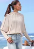 LASCANA Strickpullover mit langen Fledermausärmeln beige Produktbild-Vorschau 2