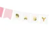 Guirlande bannière Baby Girl 15x175cm blanc / rose Voir les images du produit 5