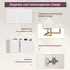 Sideboard Weiß Gold 152x40x75 cm - Moderne Anrichte mit Produktbild-Vorschau 19