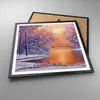 Gerahmtes Poster - Schwarzer Rahmen - Brücke Schnee Wald - Produktbild-Vorschau 3