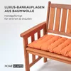 HOMESCAPES Polštář na lavici 2ks oranžový 100% bavlna Náhled obrázku produktu 2