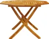 vidaXL Table de jardin pliante Ø110x75 cm Bois massif Voir les images du produit 5