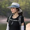 Damen Outdoor UV-Schutz Faltbarer Sonnenhut Netz Breite Produktbild-Vorschau 4