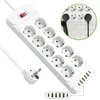 10 fach Flachstecker Steckdosenleiste, USB Steckdosenleiste Produktbild-Vorschau 2