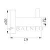 Balneo | Handtuchhaken Edelstahl schwarz | Badezimmerhaken Produktbild-Vorschau 2