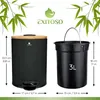 EXITOSO Tretmülleimer mit Softclose-Deckel aus Bambus, 3 l Produktbild-Vorschau 6