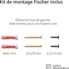 LAMO Equerre etagere metal noir 30 cm, 4 pièces - Support Voir les images du produit 5