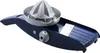 A kitchen utensil, a blue and gray vegetable slicer with a citrus juicer attachment, is shown against a white background. Podgląd zdjęcia produktu