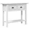 vidaXL Konzolový stolek BODO White 91x35x74 cm z masivního Náhled obrázku produktu 1