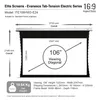 Elite Screens ITE106HW2-E24, 3 m, 3 m, Schwarz, Weiß, Weiß Produktbild-Vorschau 7
