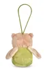 The back of a plush owl toy with a green loop for hanging. Produktbild-Vorschau