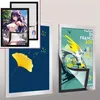 A collage of magnetic photo frames displaying different posters and images, showcasing their flexibility and magnetic attachment. Náhľad obrázku produktu