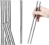 Metall-Essstäbchen 5 Paare 9,5 Zoll Premium Produktbild-Vorschau 1