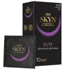 A box of SKYN Elite condoms and one individual condom wrapper. Náhľad obrázku produktu