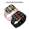 Two smartwatches, one pink and one black, are shown against a white background. The pink smartwatch is in the background and the black smartwatch is in the foreground. Náhled obrázku produktu