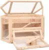 vidaXL Klietka pre škrečka 80x40x43 cm z masívneho Náhľad obrázku produktu 2