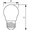 A diagram showing the dimensions of a light bulb. Anteprima dell’immagine prodotto