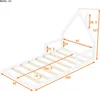 Kinderbett mit Lattenrost, 90x200 cm, Hausbett, Bodenbett, Produktbild-Vorschau 7