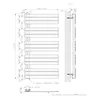 AICA Badheizkörper 1320x600 mm, 875W, mit Seitenanschluss, Produktbild-Vorschau 2
