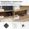 Collage showing a bedside table with devices charging, and icons representing charging methods. Voir les images du produit