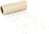 Tüll Stoff Rolle 9m x 15cm Sterne, weiß / gold Produktbild-Vorschau 2