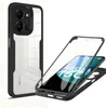 A product shot of a phone case and a phone with a screen protector. Produktbild-Vorschau