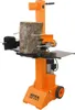 An orange log splitter with a log in place, shown against a white background. Produktbild-Vorschau