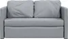 A front view of a gray sofa bed against a white background. Produktbild-Vorschau