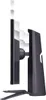 Side view of a black monitor stand with adjustable height. Podgląd zdjęcia produktu