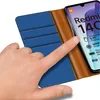 A hand is shown interacting with a phone case that is open, revealing the phone screen and some of its specifications. Náhľad obrázku produktu