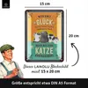 LANOLU Retro Blechschild KATZE Spruch -Wer sagt Glück- Produktbild-Vorschau 4
