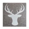 Kissenbezug 45 x 45 Beige Hirsch Geweih Kopf Dekokissen Produktbild-Vorschau 3