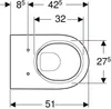 Geberit Wand-Tiefspül-WC Acanto spülrandlos, 4,5 / 6 Liter Produktbild-Vorschau 6