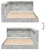 vidaXL Regálová postel betonová šedá 160 x 200 cm materiál Náhled obrázku produktu 7