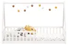 Hausbett NICOLAS 90 x 200 cm weiß -  bodentiefes Kinderbett Produktbild-Vorschau 3