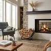 Relaxdays Kaminholzregal, halbrund, Innenbereich, Produktbild-Vorschau 2